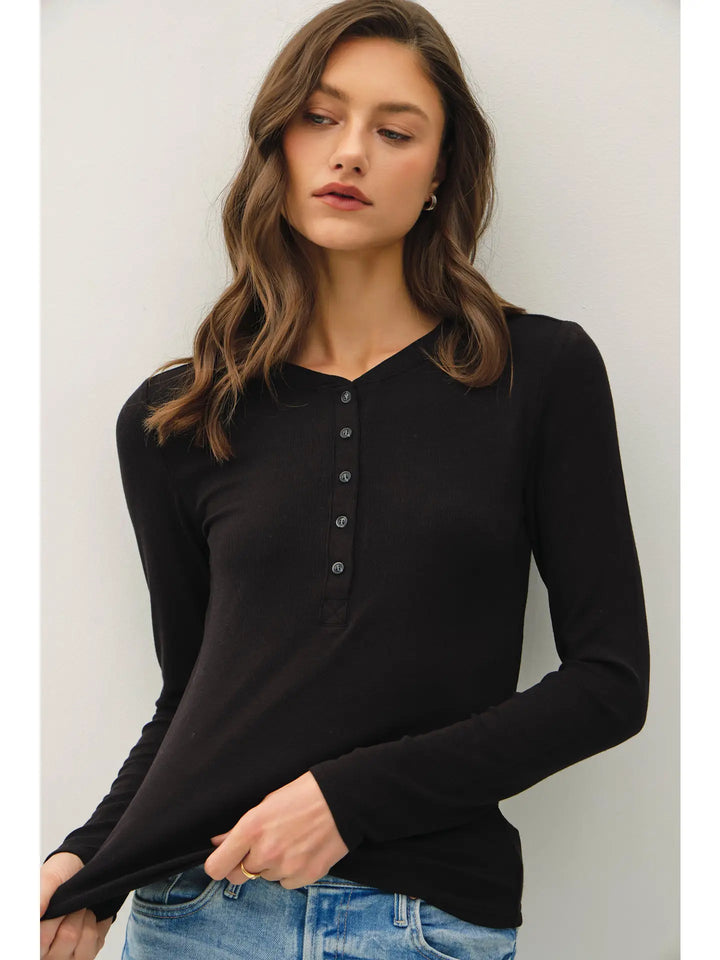 Ribbed Modal Henley