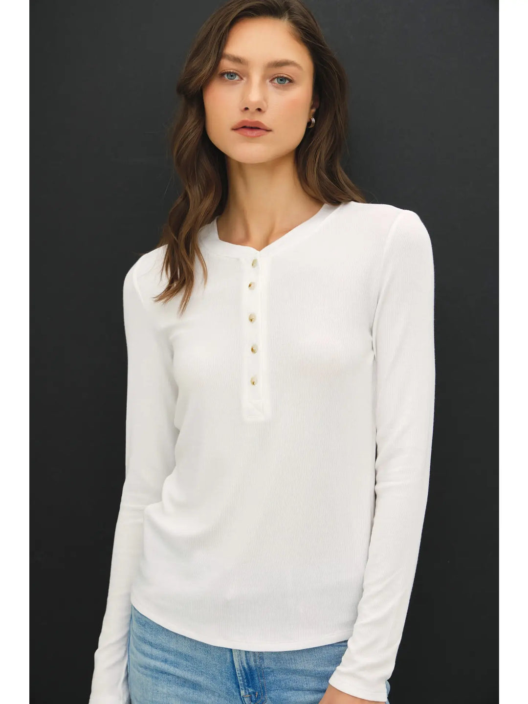 Ribbed Modal Henley