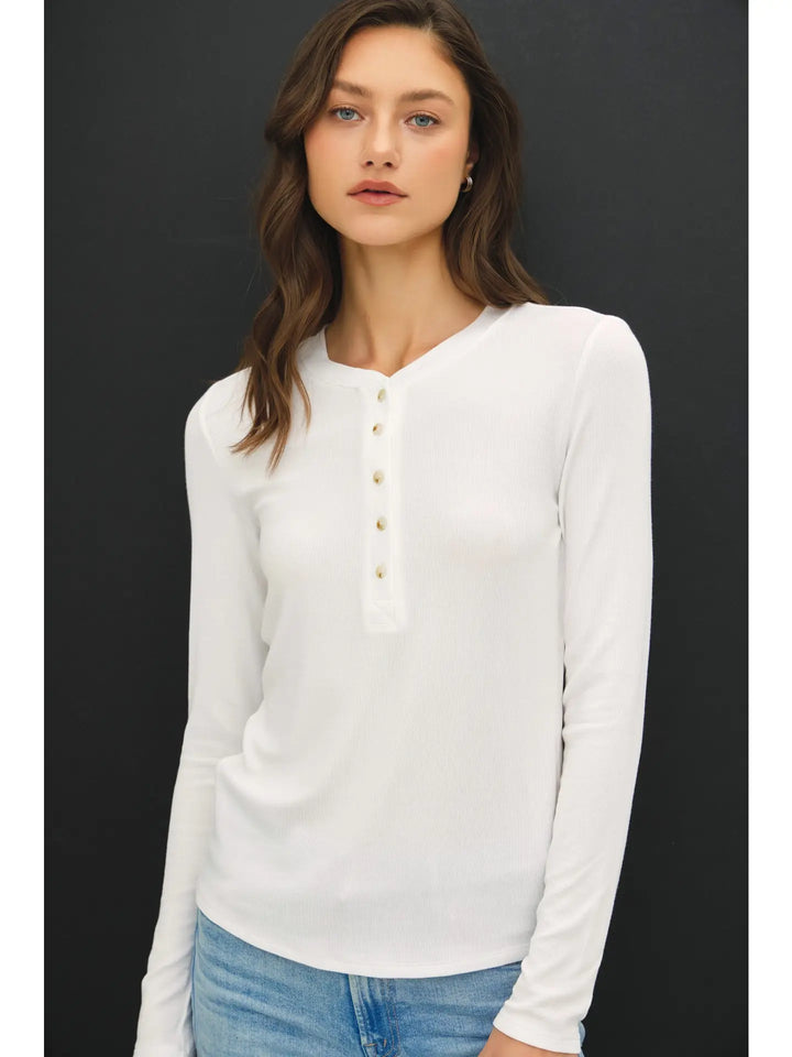 Ribbed Modal Henley