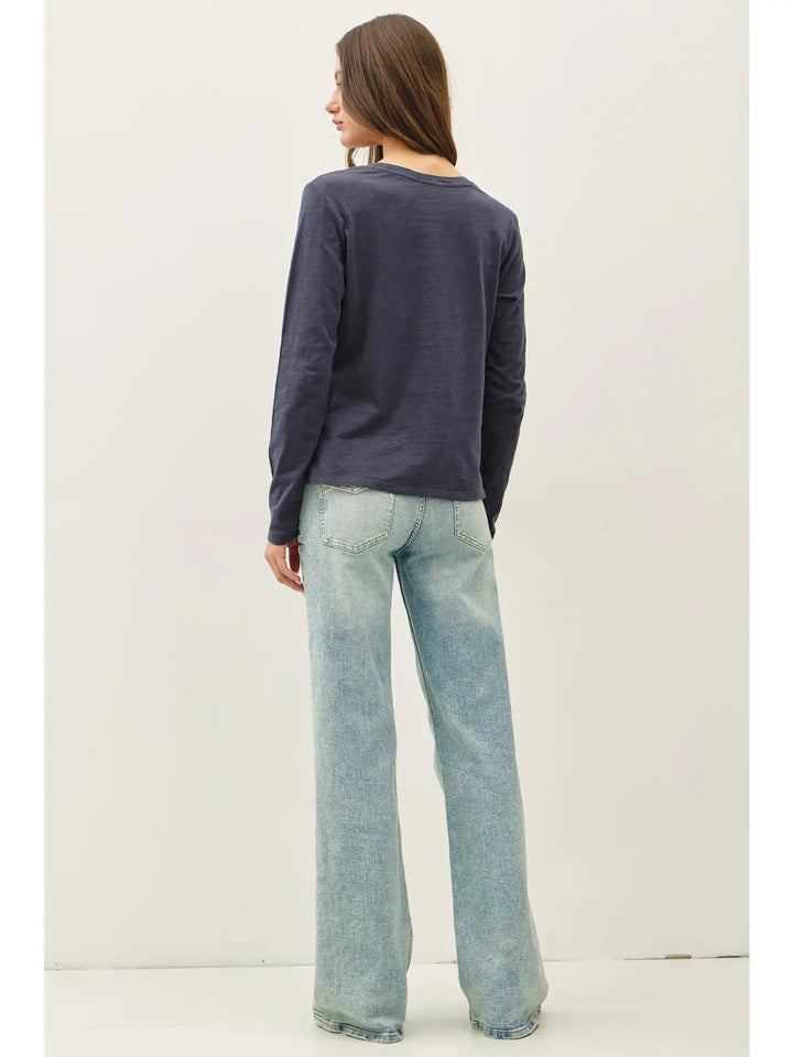 Cotton Slub Long Sleeve Tee