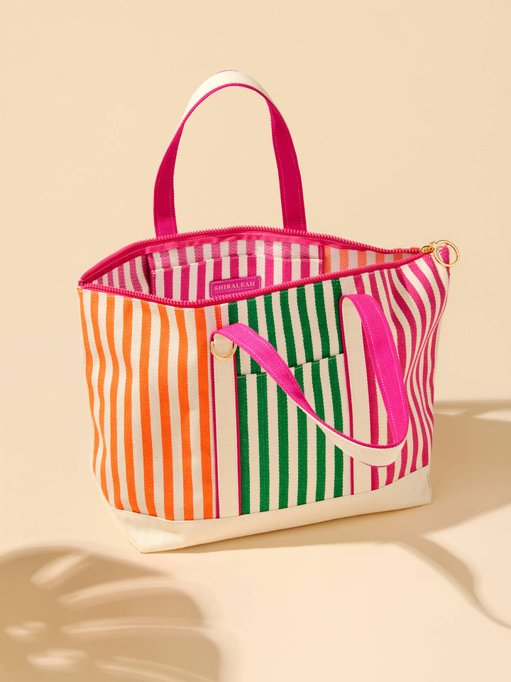 PORT STRIPE TOTE: MULTI