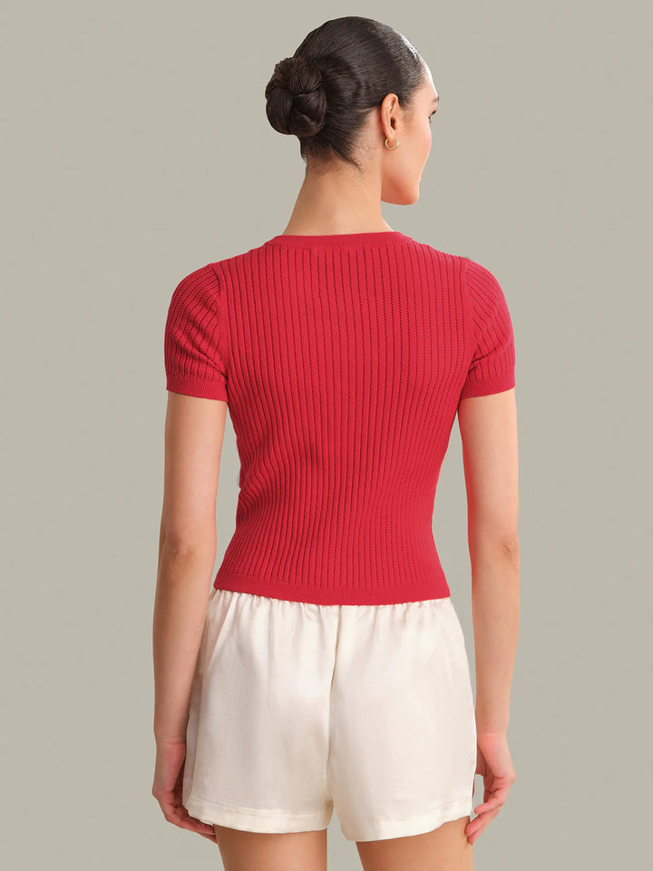 Anna Short Sleeve Button Down Cardi