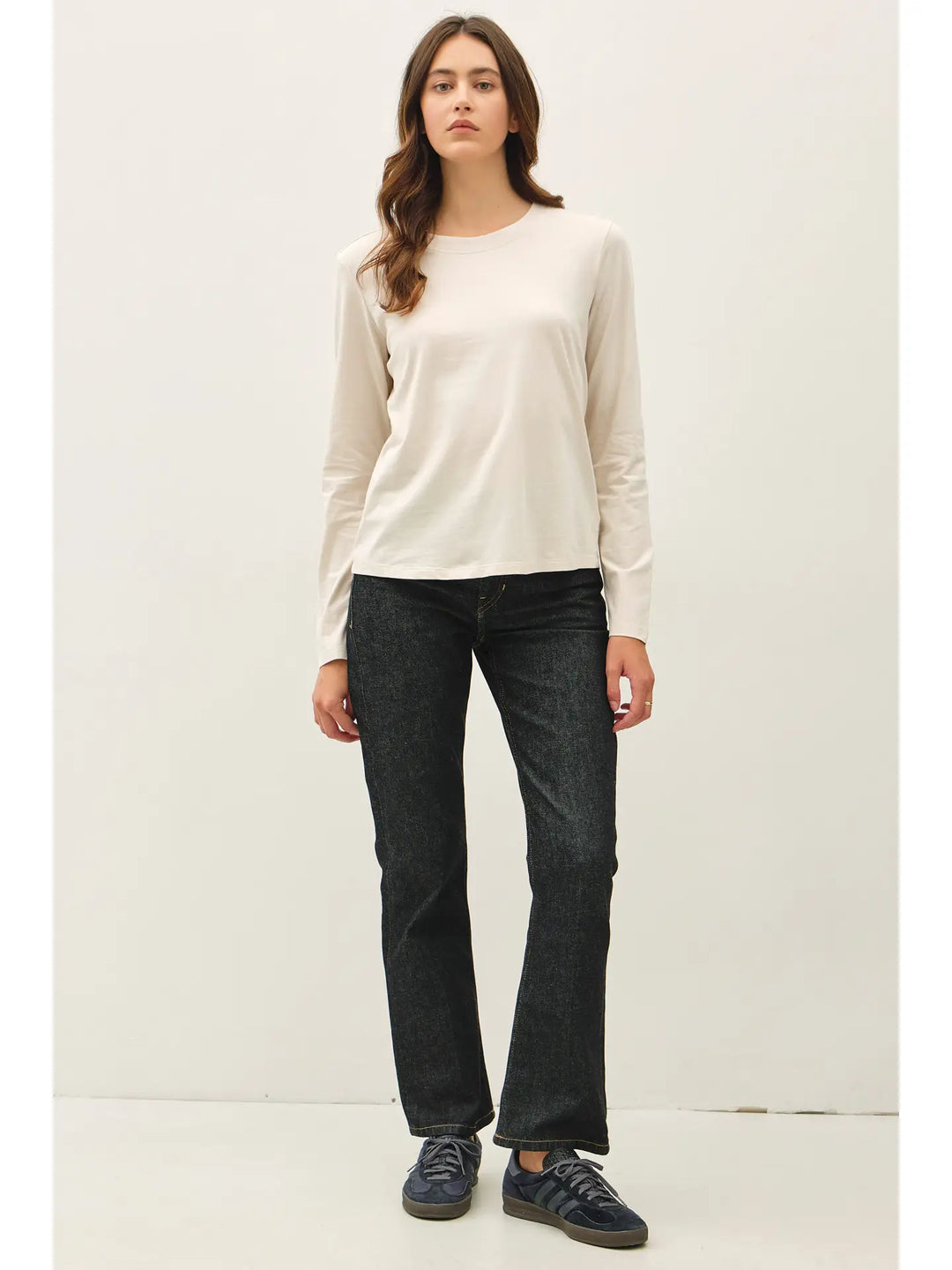 Cotton Long Sleeve Crewneck