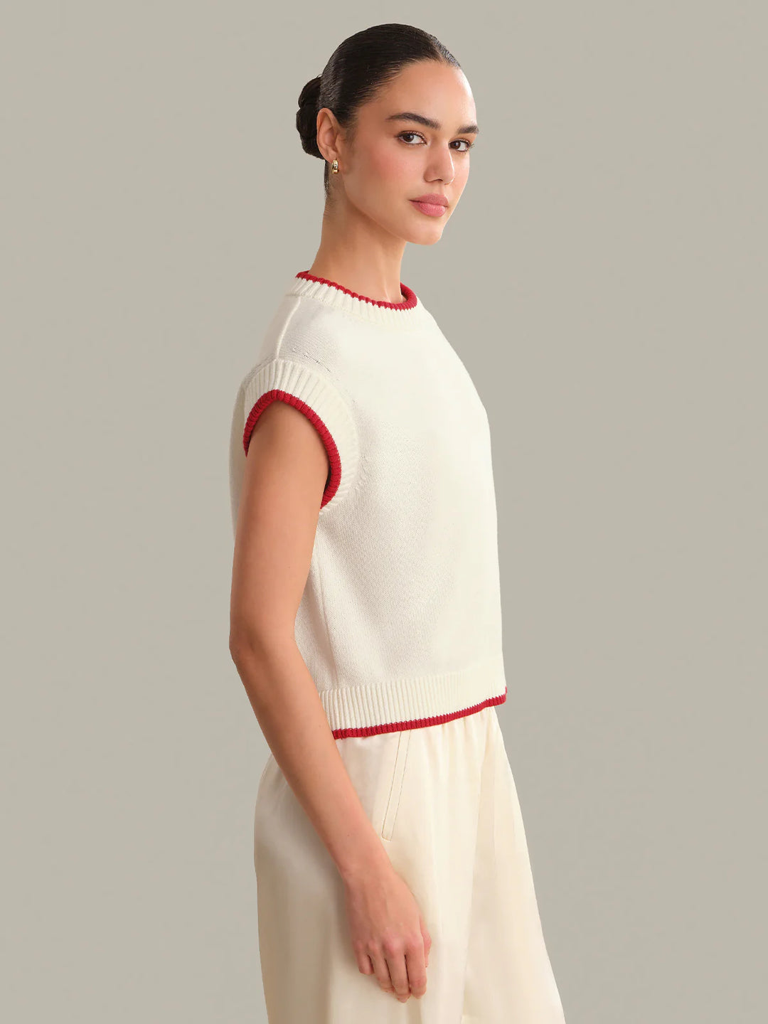 Pearl Cap Sleeve Pullover