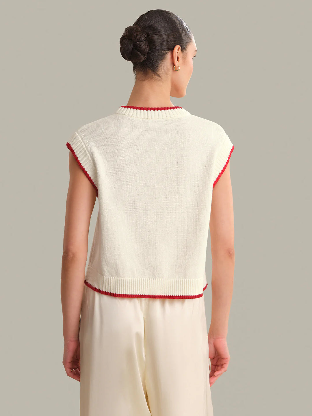 Pearl Cap Sleeve Pullover