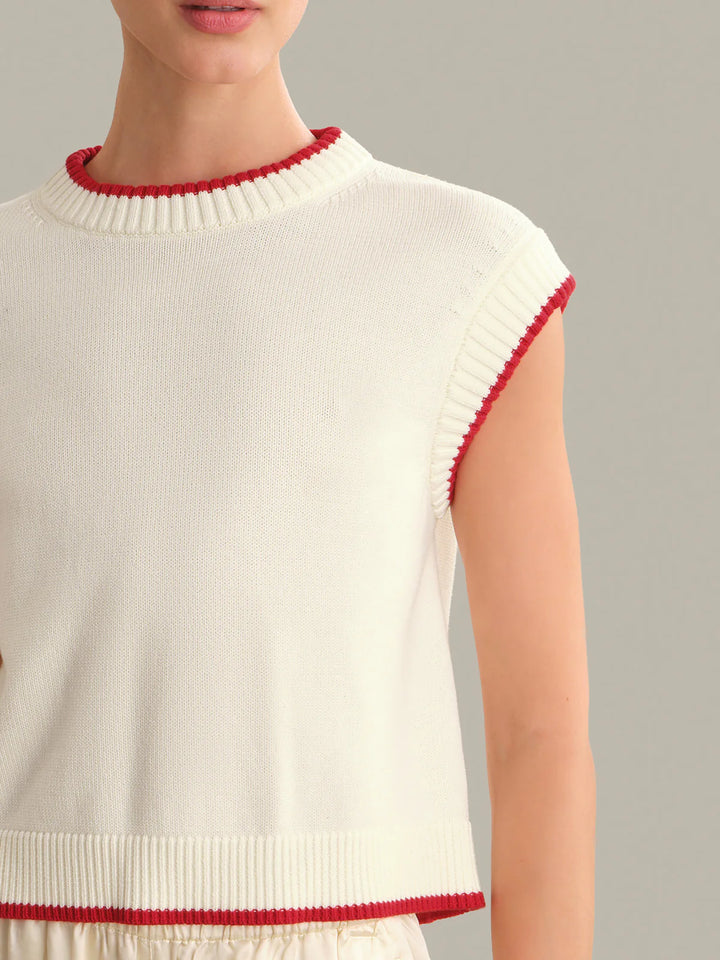 Pearl Cap Sleeve Pullover