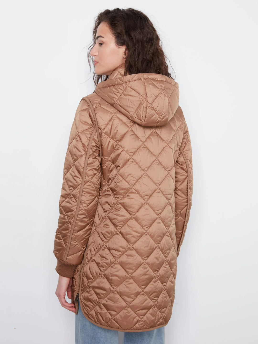 Reversible Puffer With Sweater Rib &amp; Removable Hood