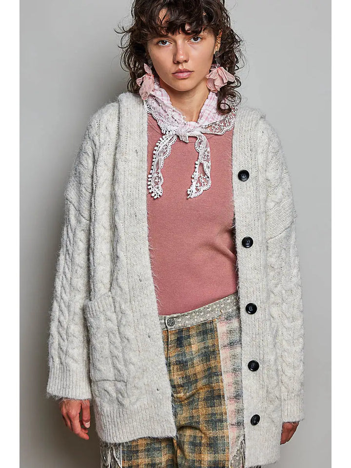 Hoodie cardi coat