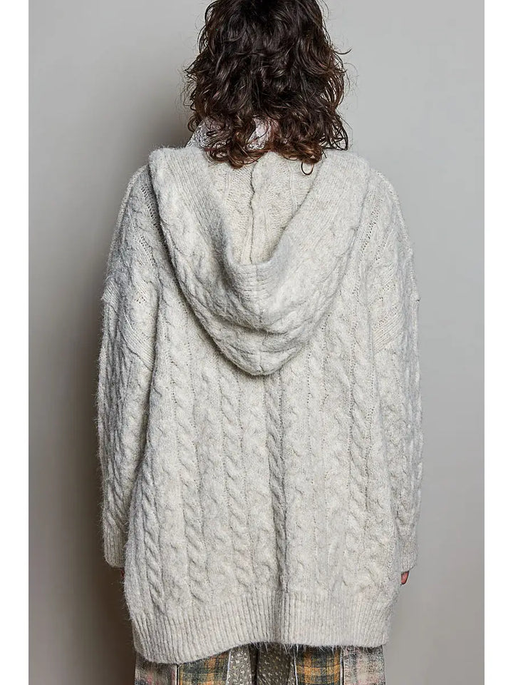 Hoodie cardi coat