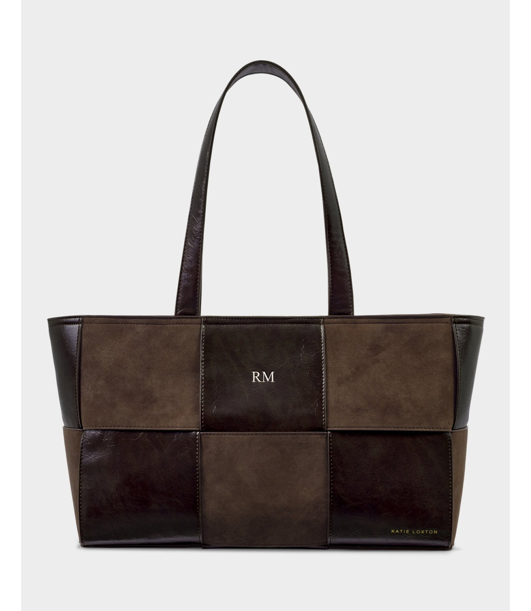 Taya Hand Woven Suedette Tote Bag - Bitter Chocolate