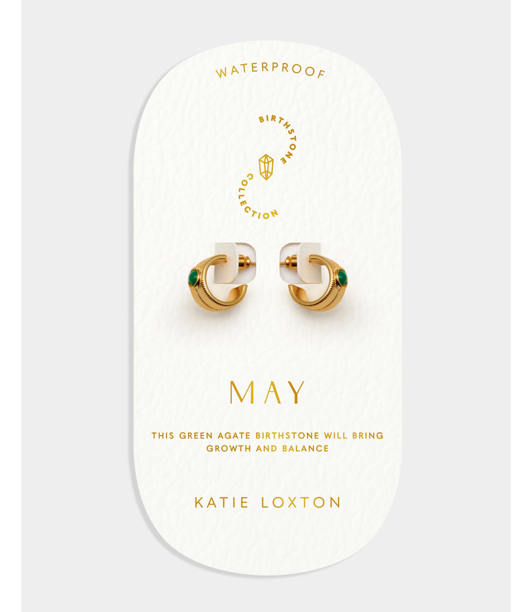 Birthstone Hoop Earrings - May