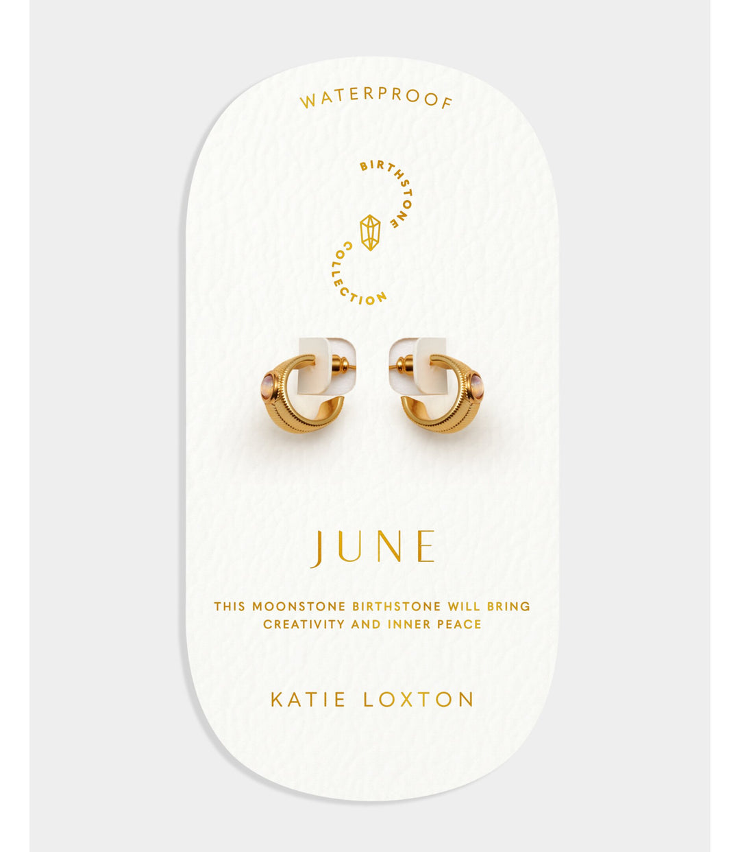 Birthstone Hoop Earrings - June