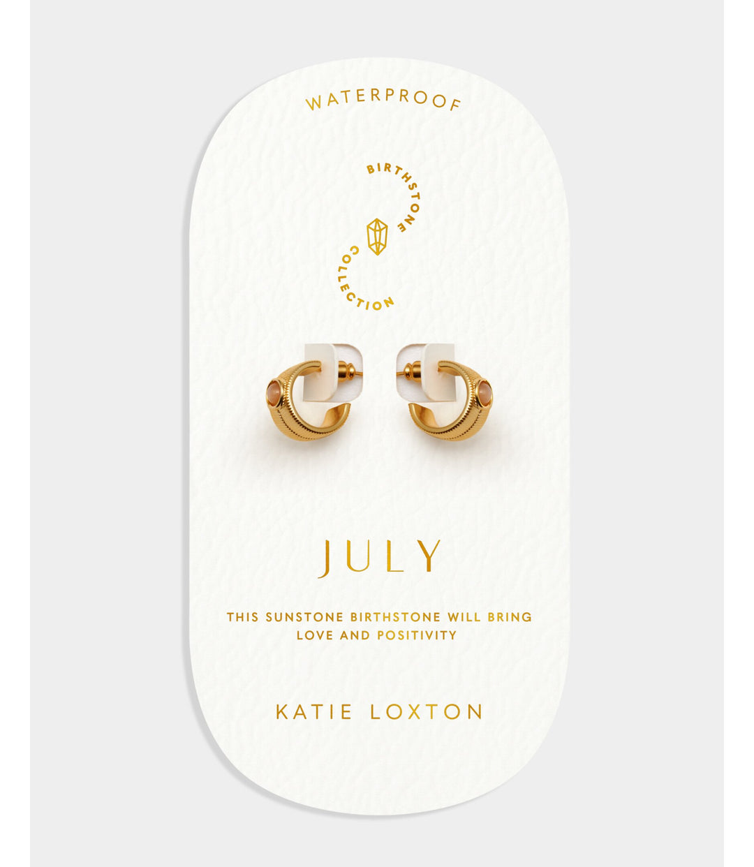 Birthstone Hoop Earrings - July