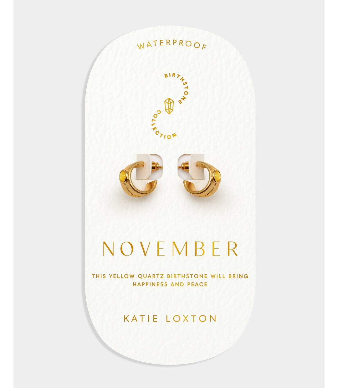 Birthstone Hoop Earrings - November