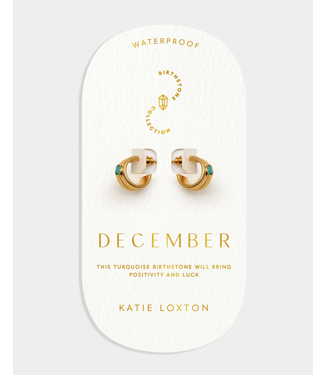 Birthstone Hoop Earrings - December